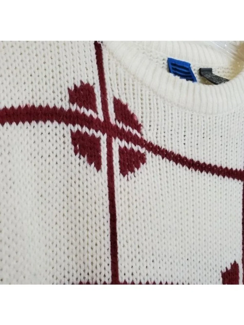 Vintage Gitano Men's knit sweater grid print